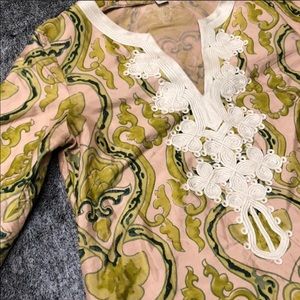 J. Crew Fresco vintage silk tunic size 4